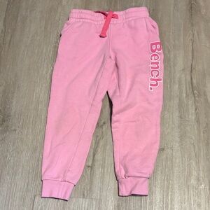 Bench Pink Kids Joggers with Logo and Drawstring